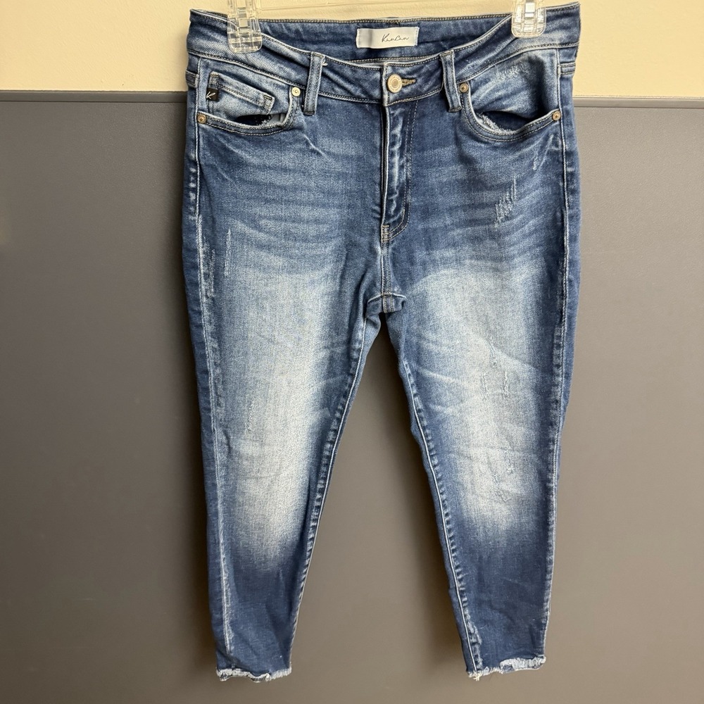 KanCan‎ Women's Skinny Ankle Jeans With Raw Distressed Hem Size 11/29 26" Inseam